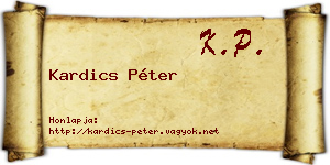 Kardics Péter névjegykártya